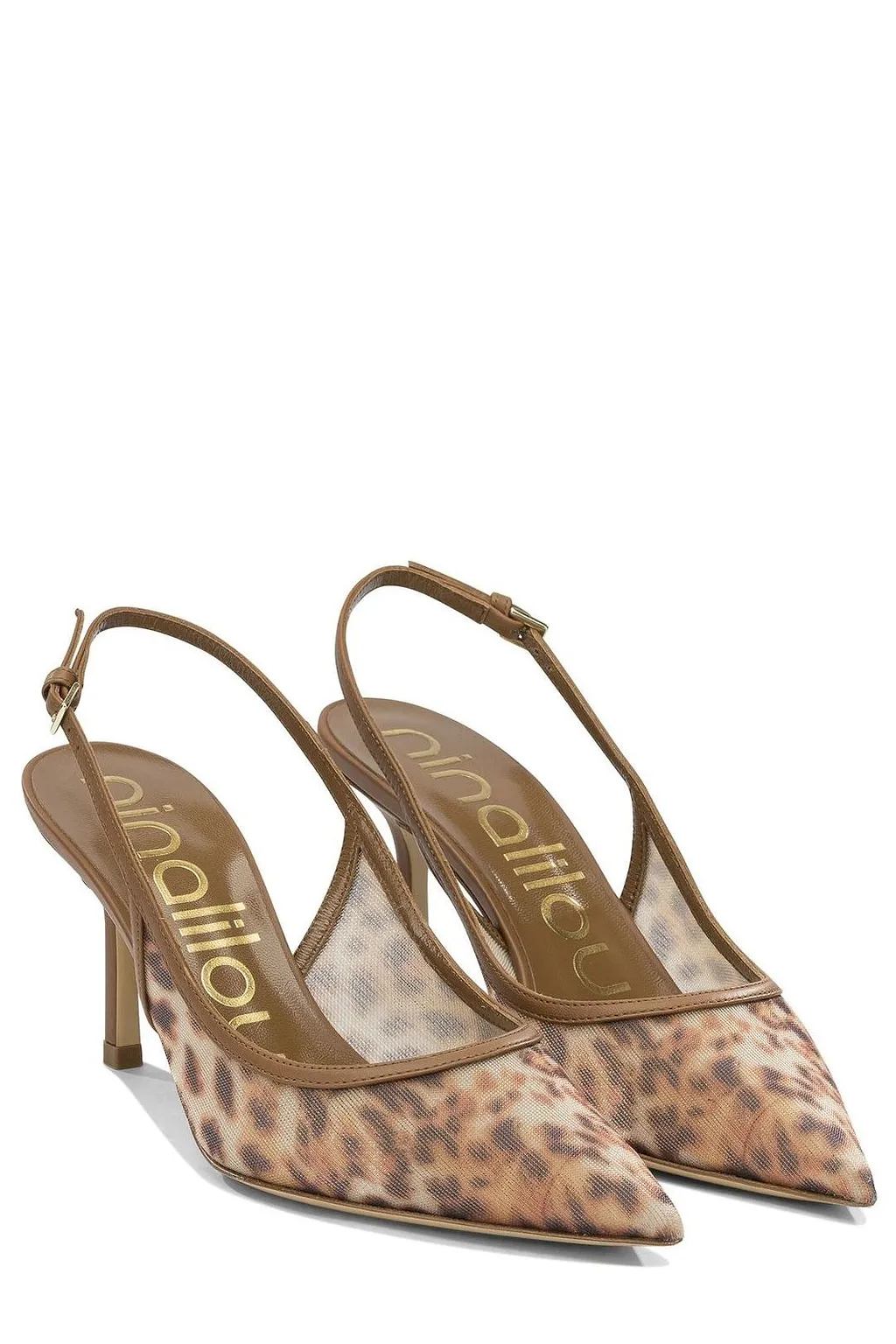Ninalilou Slingback Printed Heeled Pumps