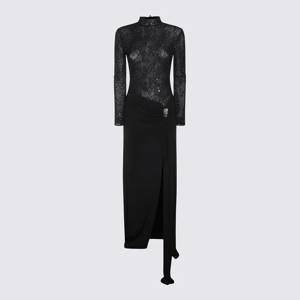 Nissa Embellished Lace Maxi Dress