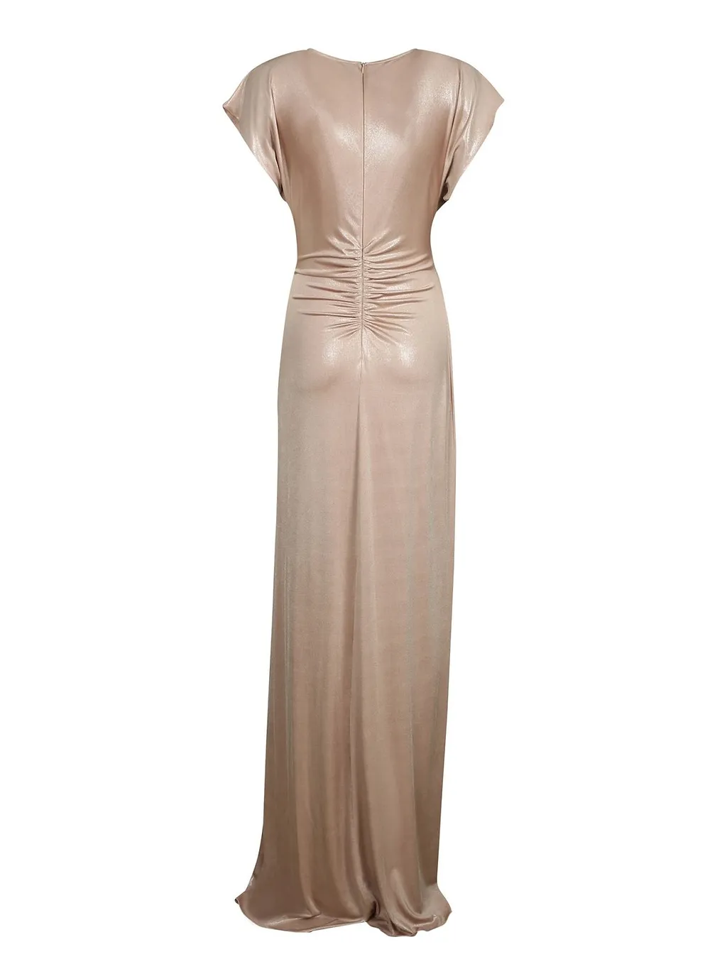 Nissa Draped Crystal-Detail Maxi Dress