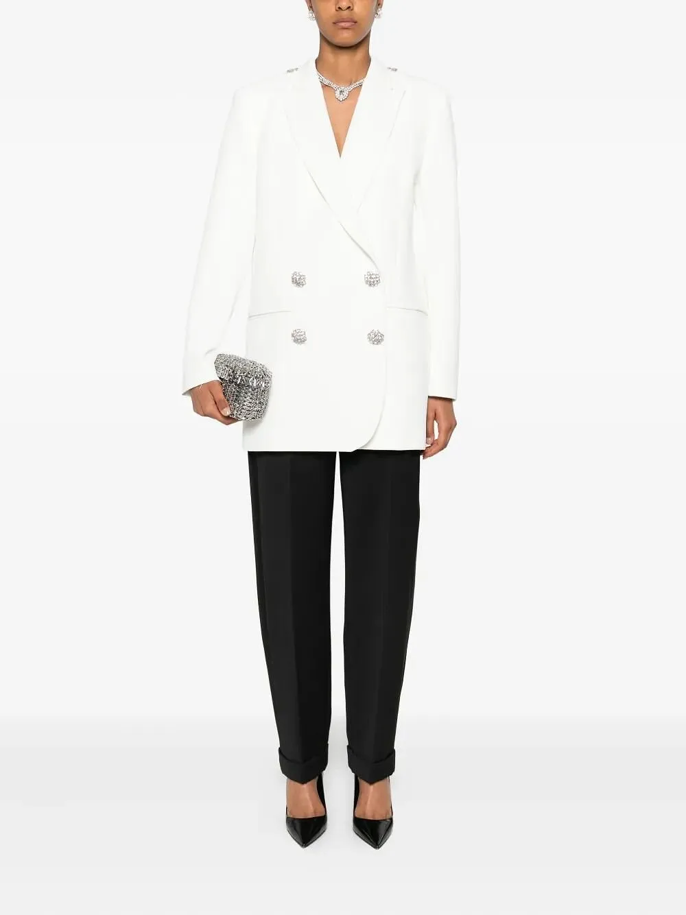 Nissa Embellished Backless Blazer