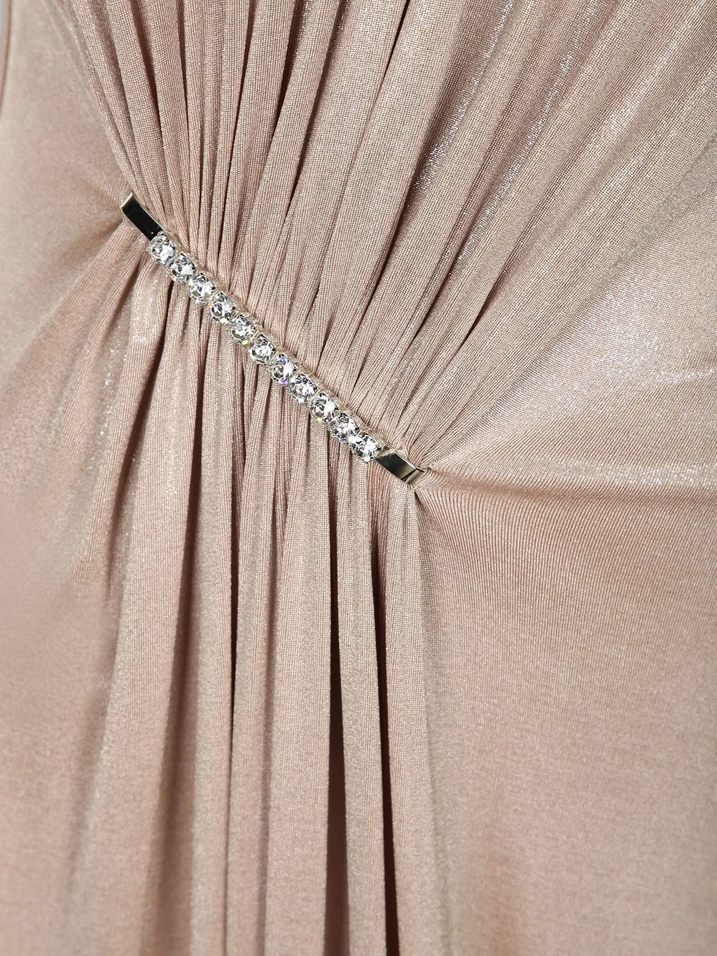 Nissa Draped Crystal-Detail Maxi Dress