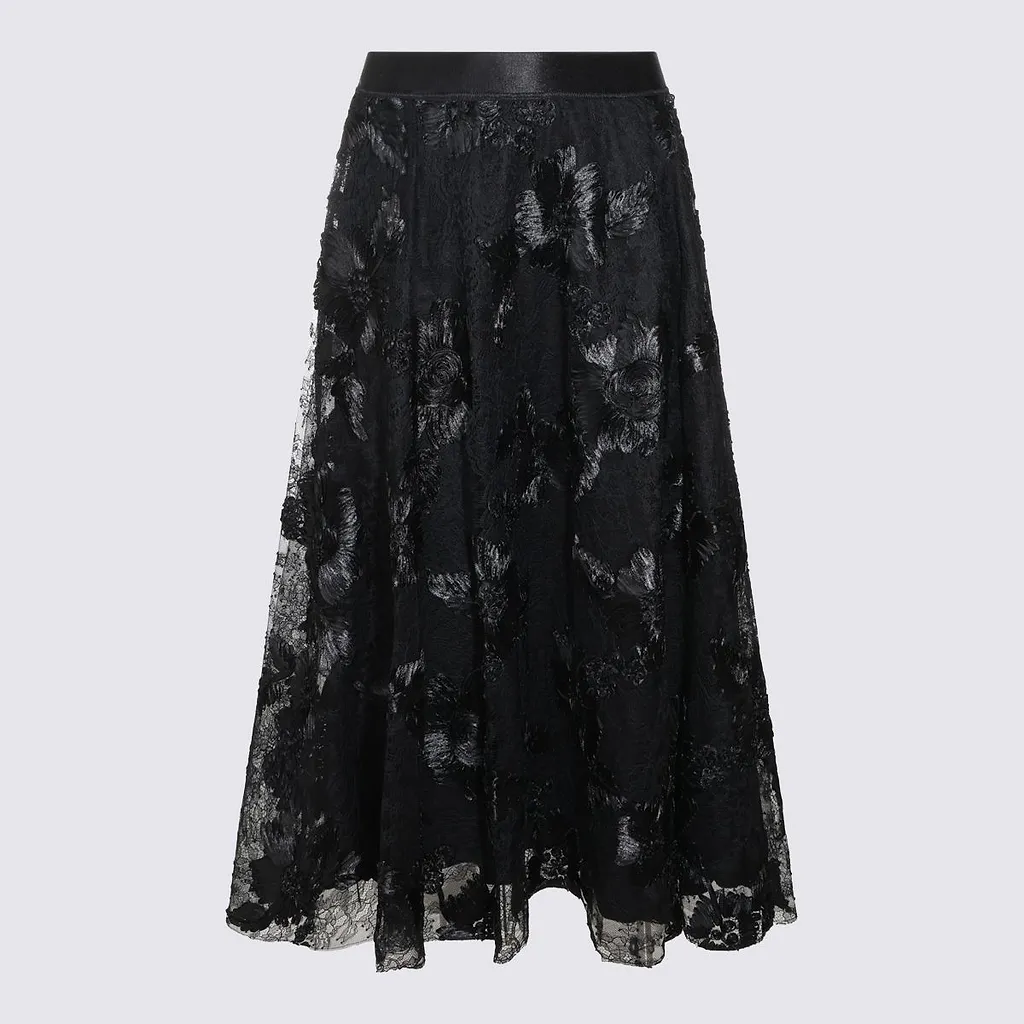 Nissa Floral Lace A-Line Skirt