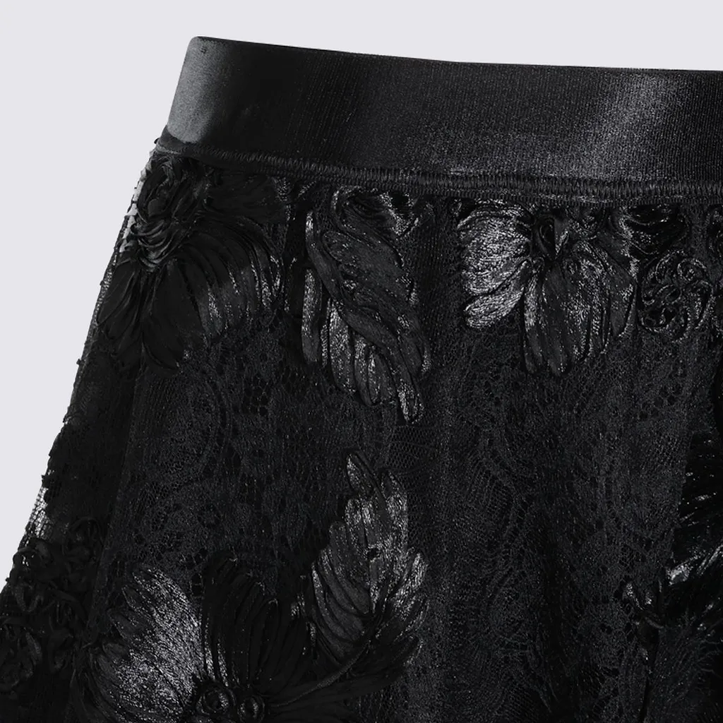 Nissa Floral Lace A-Line Skirt