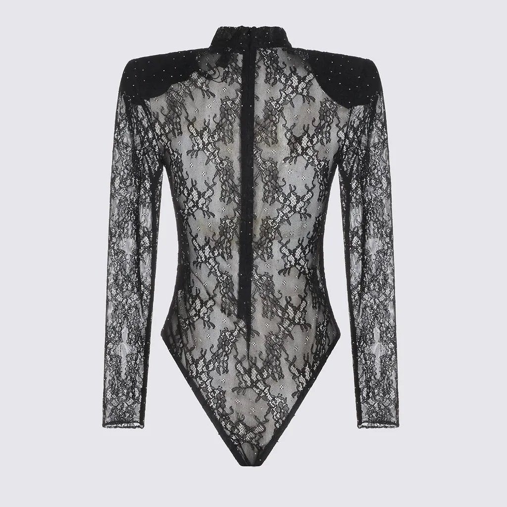 Nissa Long Sleeve Lace Bodysuit