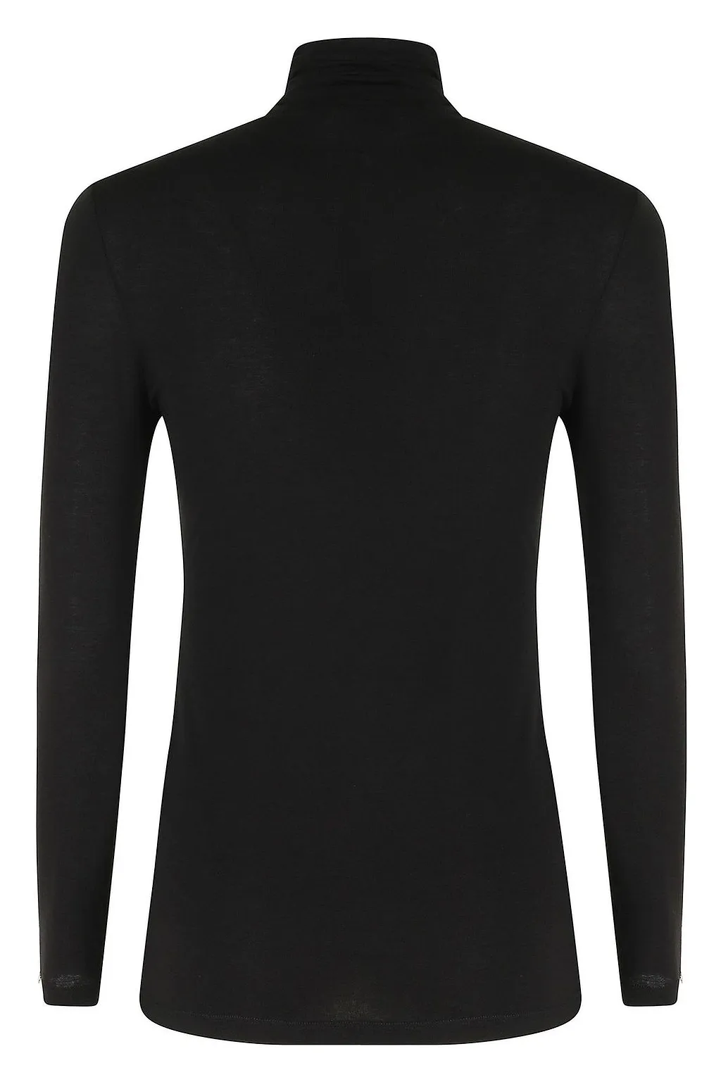 Ruched Panel Turtleneck Top