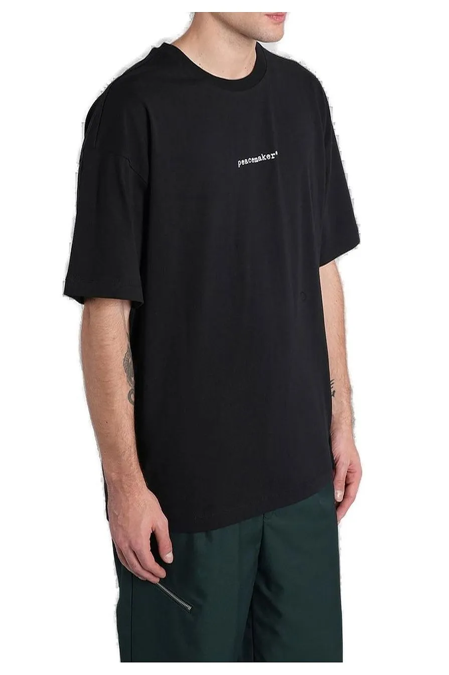 Peacemaker Logo Printed Crewneck T-Shirt