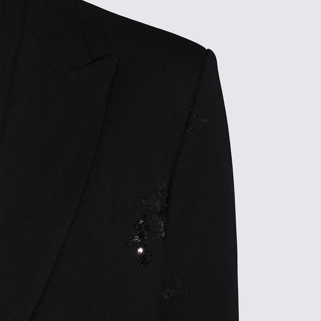 Nissa Sequined Single-Breasted Blazer