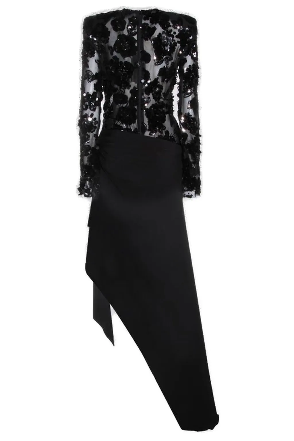 Nissa Sequin-Embellished Asymmetric Dress