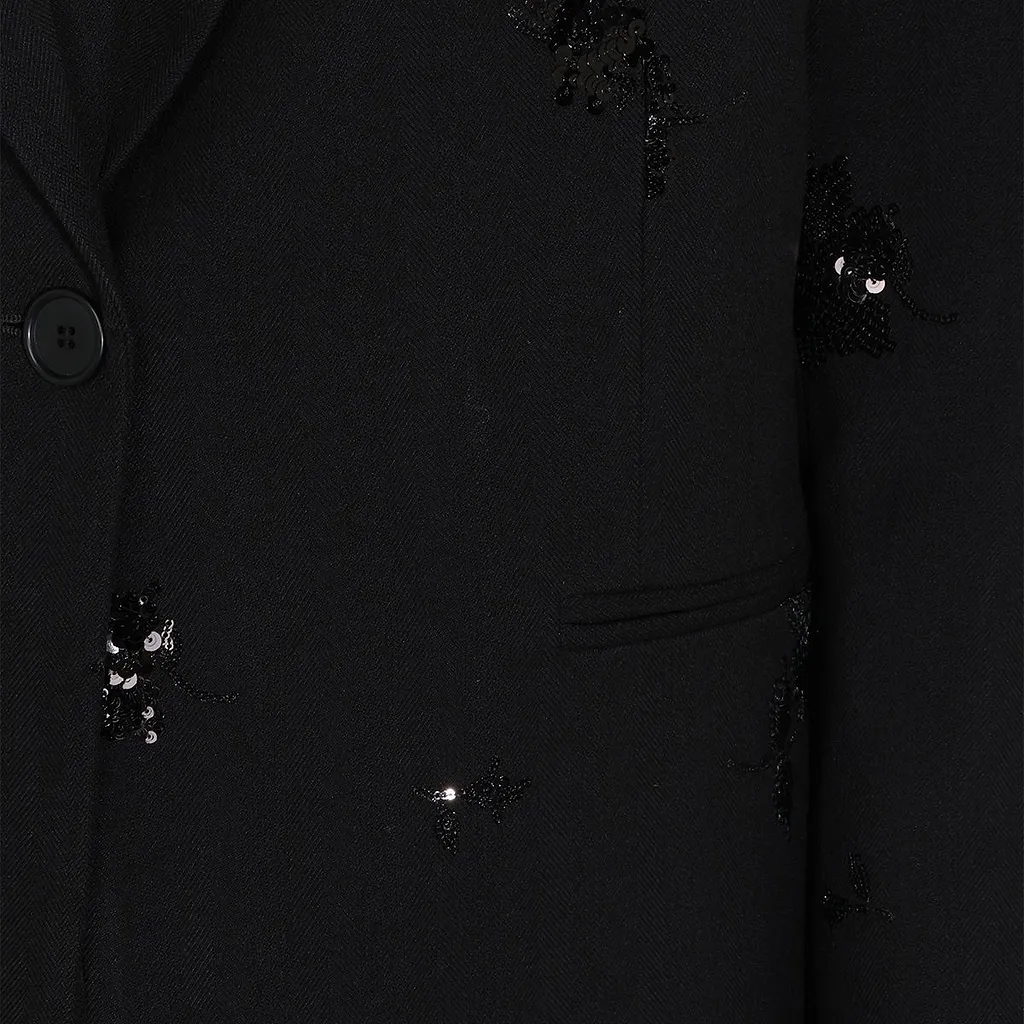 Nissa Sequined Single-Breasted Blazer