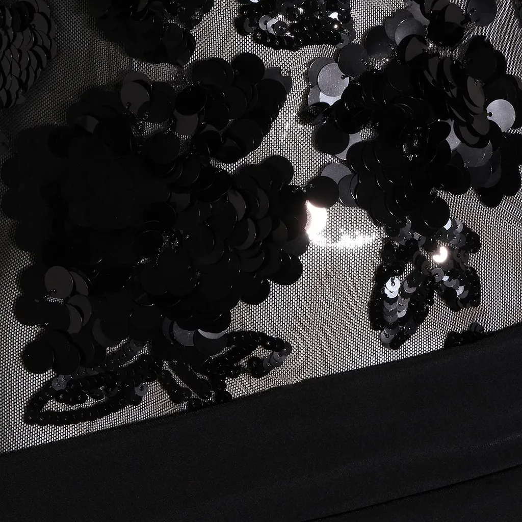 Nissa Sequin-Embellished Asymmetric Dress