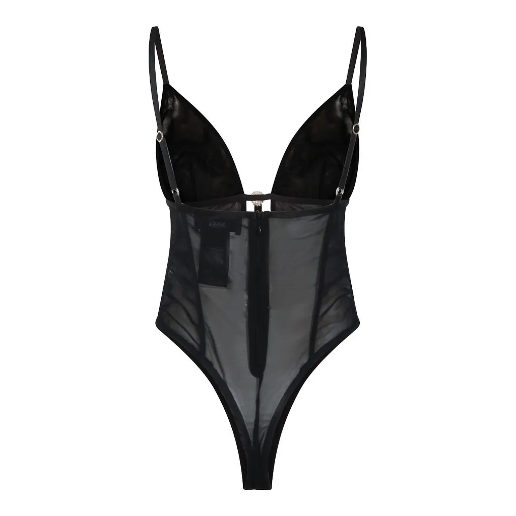 Waist-Corset Tulle Bodysuit
