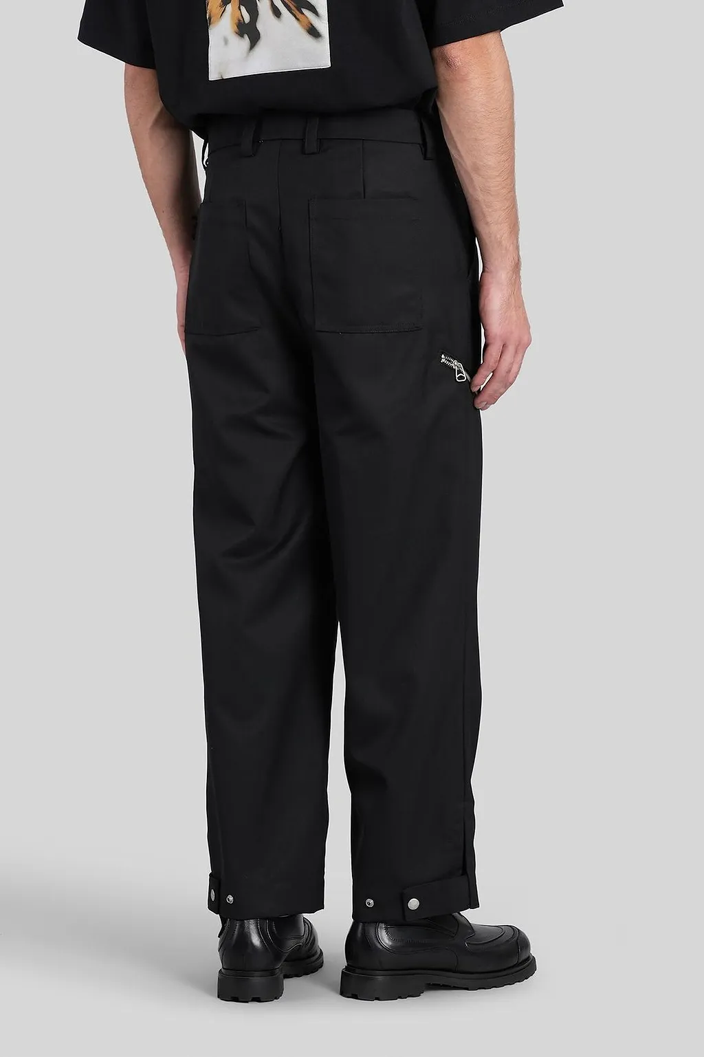 Peacemaker Pleated Front Zip Detailed Trousers