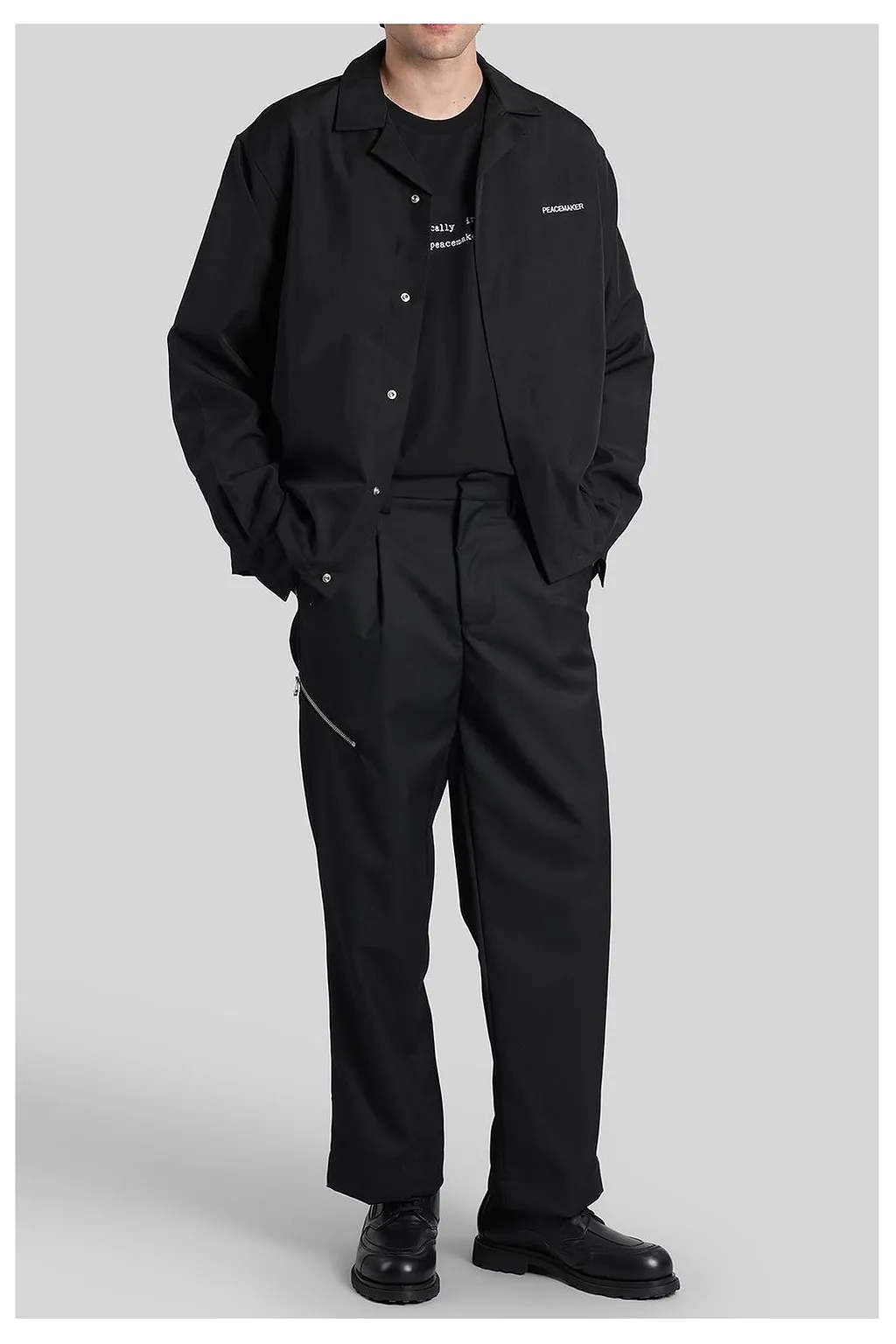 Peacemaker Pleated Front Zip Detailed Trousers