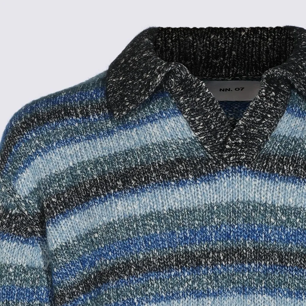 Nn.07 Striped Collar Knitted Sweater