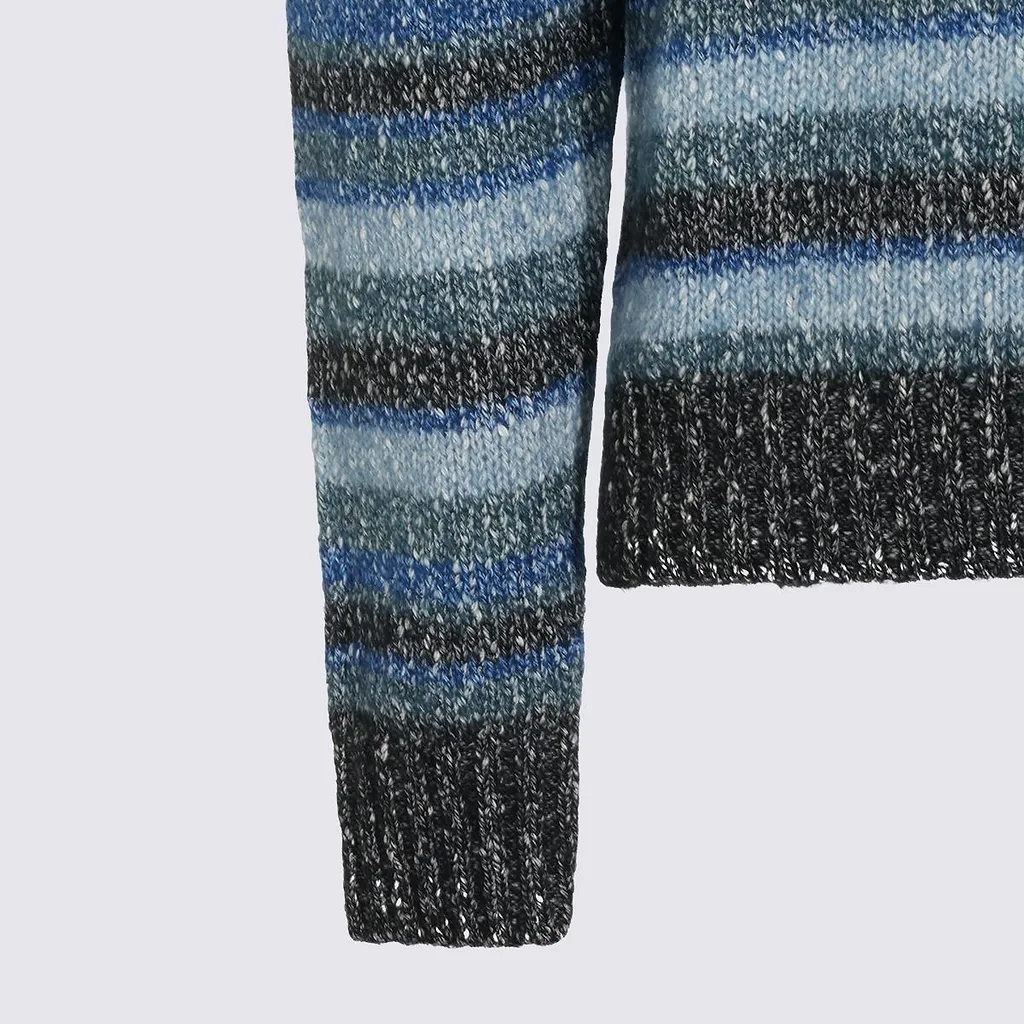 Nn.07 Striped Collar Knitted Sweater
