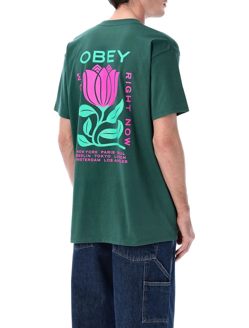 Obey In Bloom Back Print T-Shirt