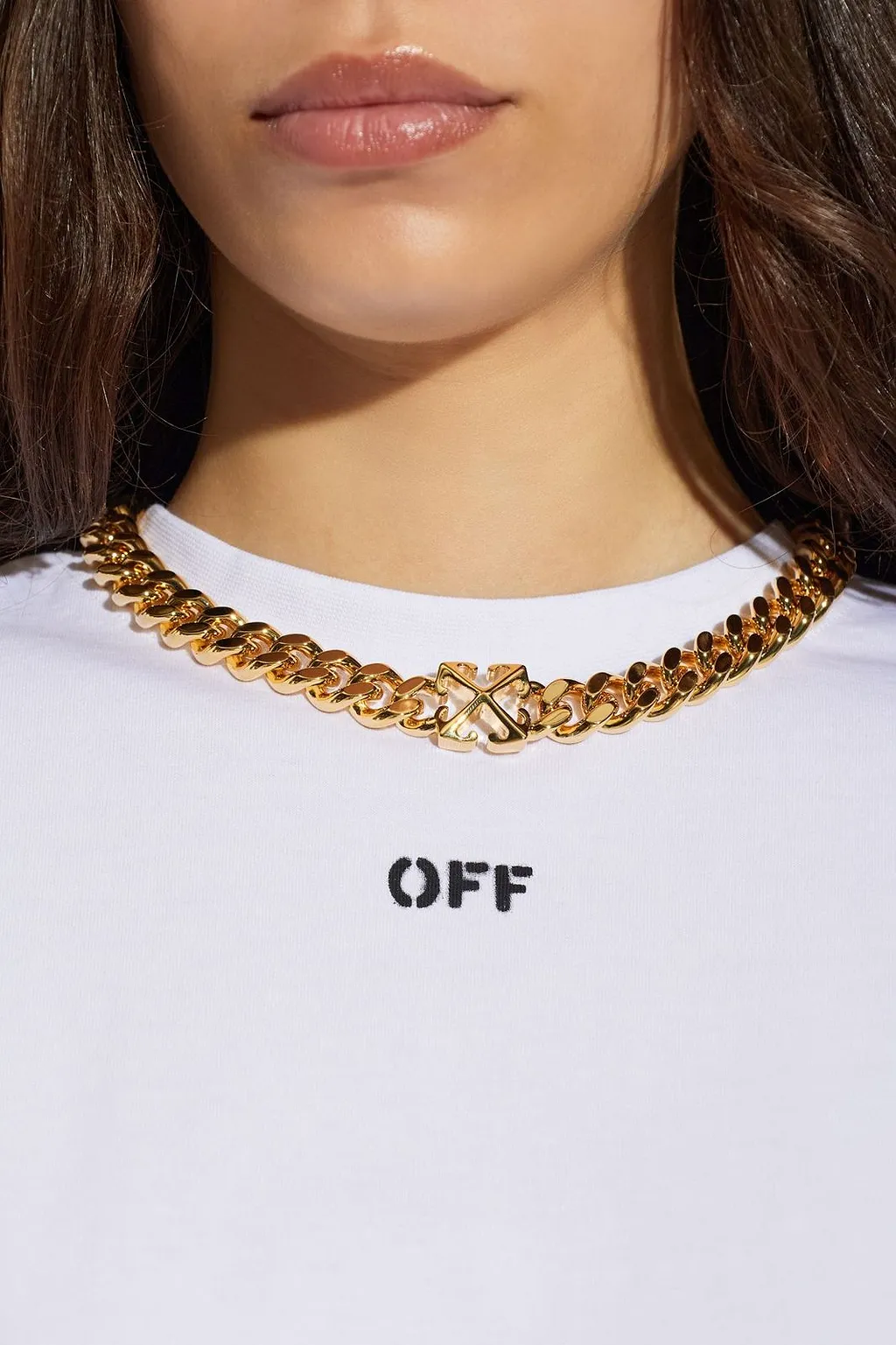 Logo Chain Short Necklace