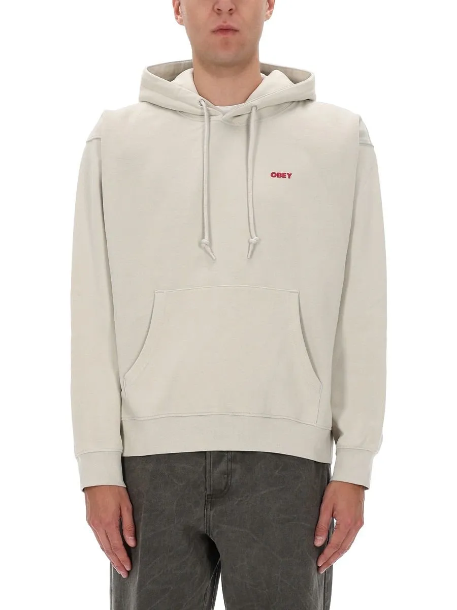 Obey Logo Printed Hoodie