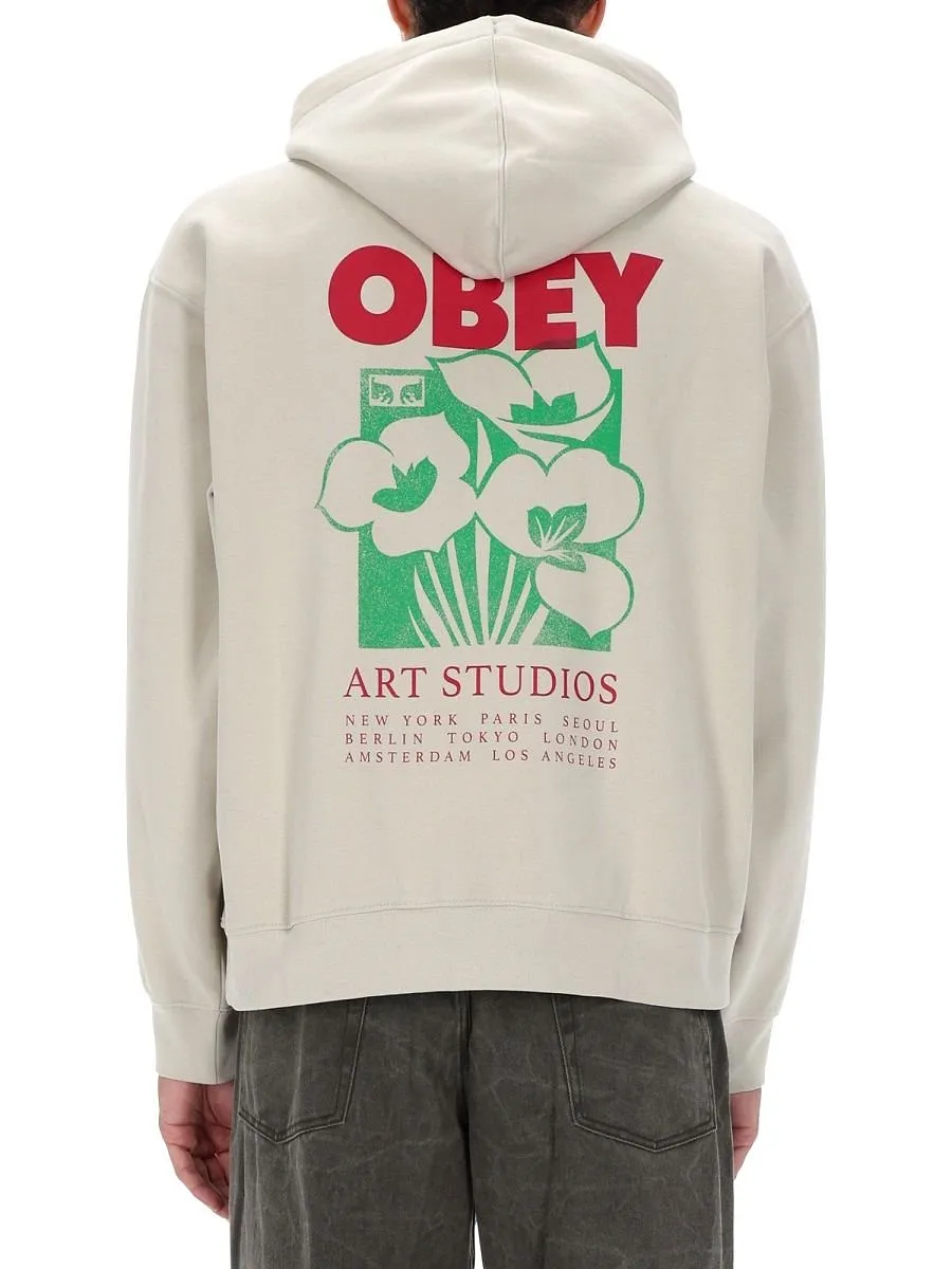 Obey Logo Printed Hoodie