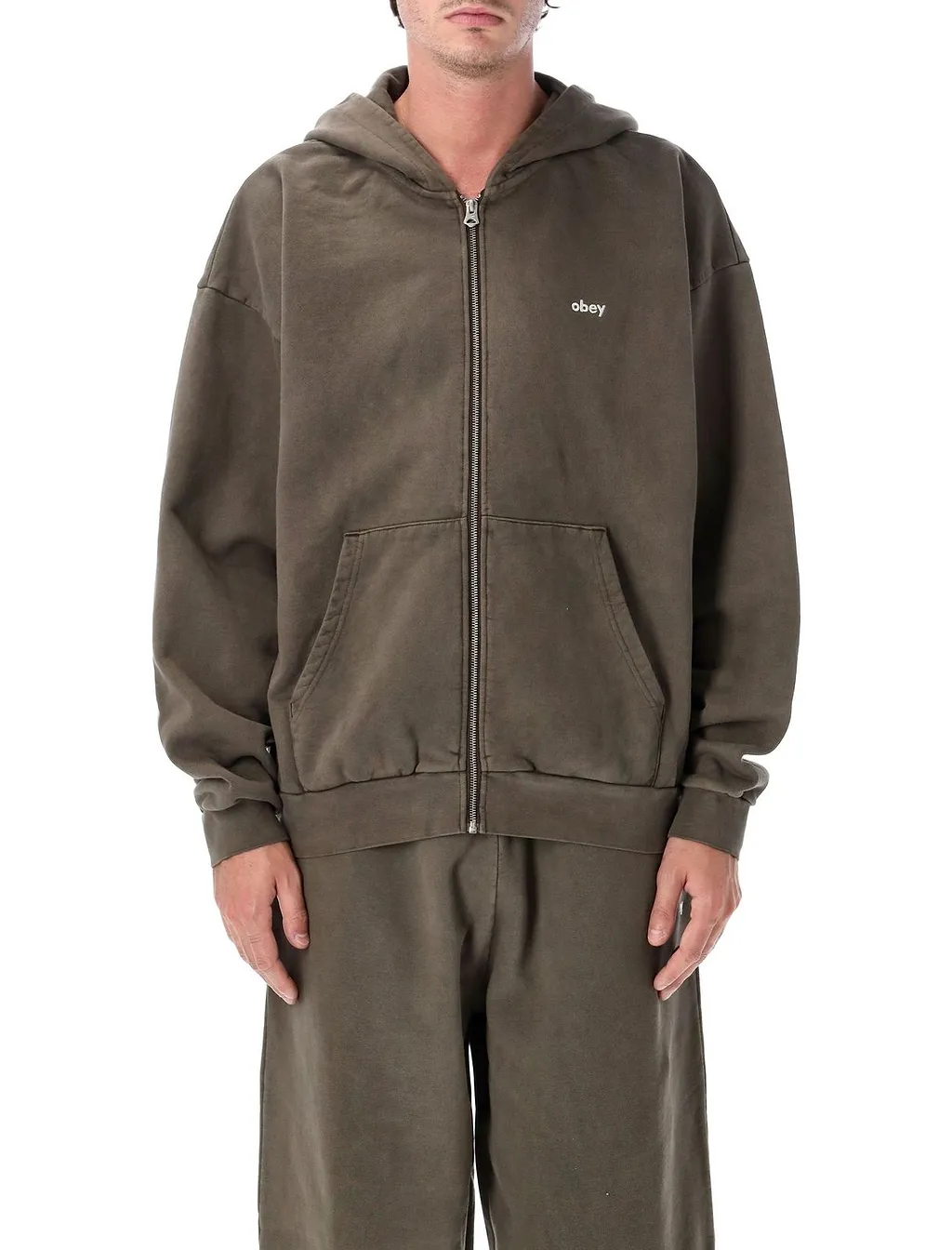 Obey Lowercase Zip-Up Hoodie
