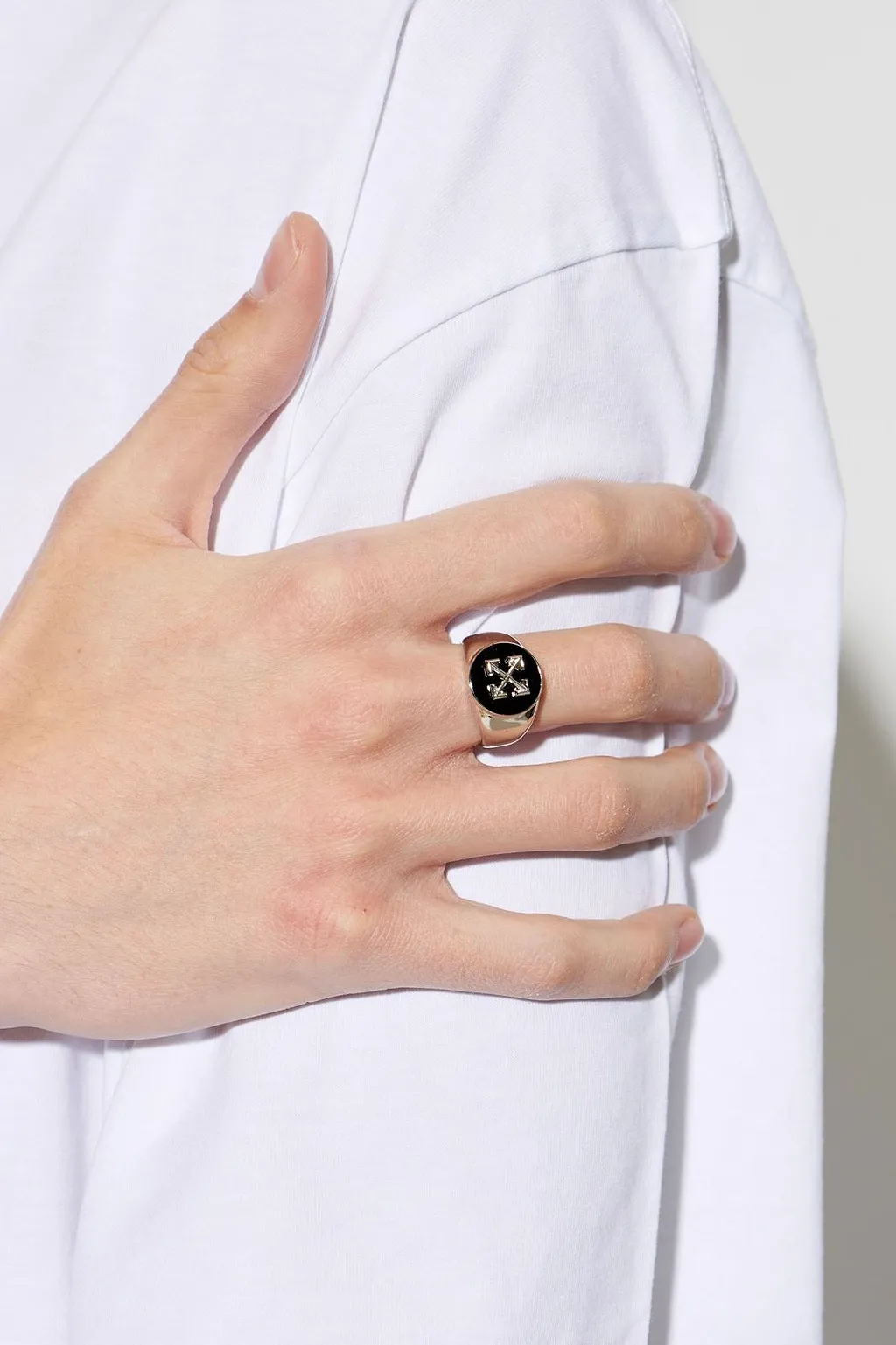 Arrow Logo Signet Ring