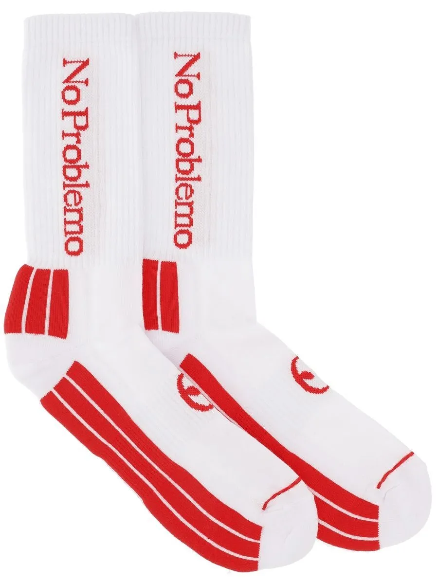 No Problemo Logo Crew Socks