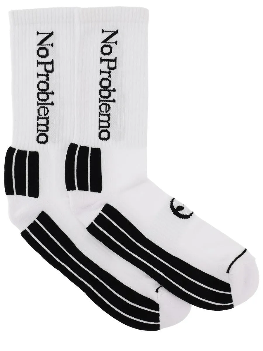 No Problemo Logo Crew Socks