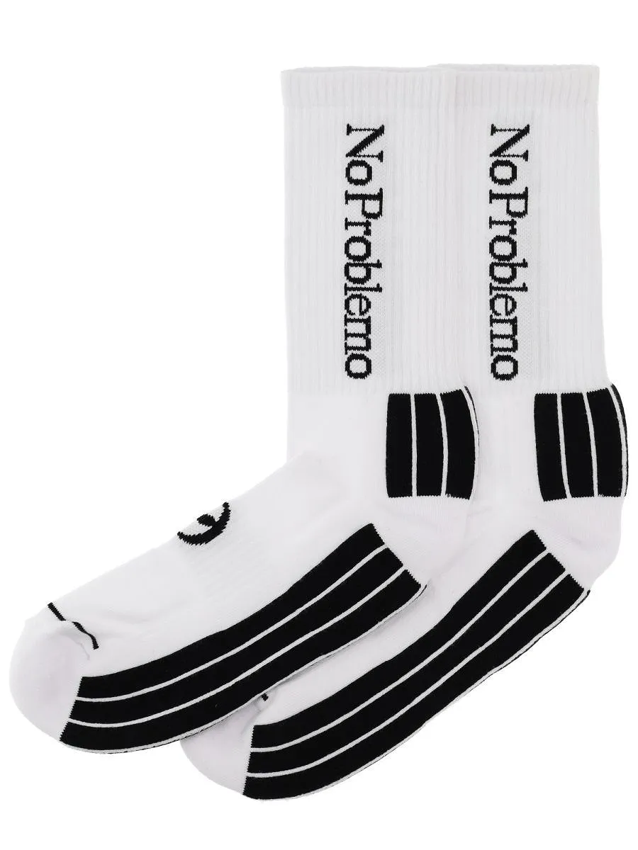 No Problemo Logo Crew Socks