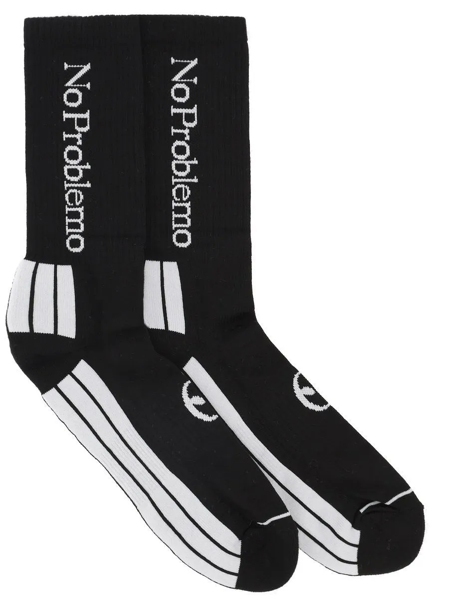 No Problemo Logo Crew Socks