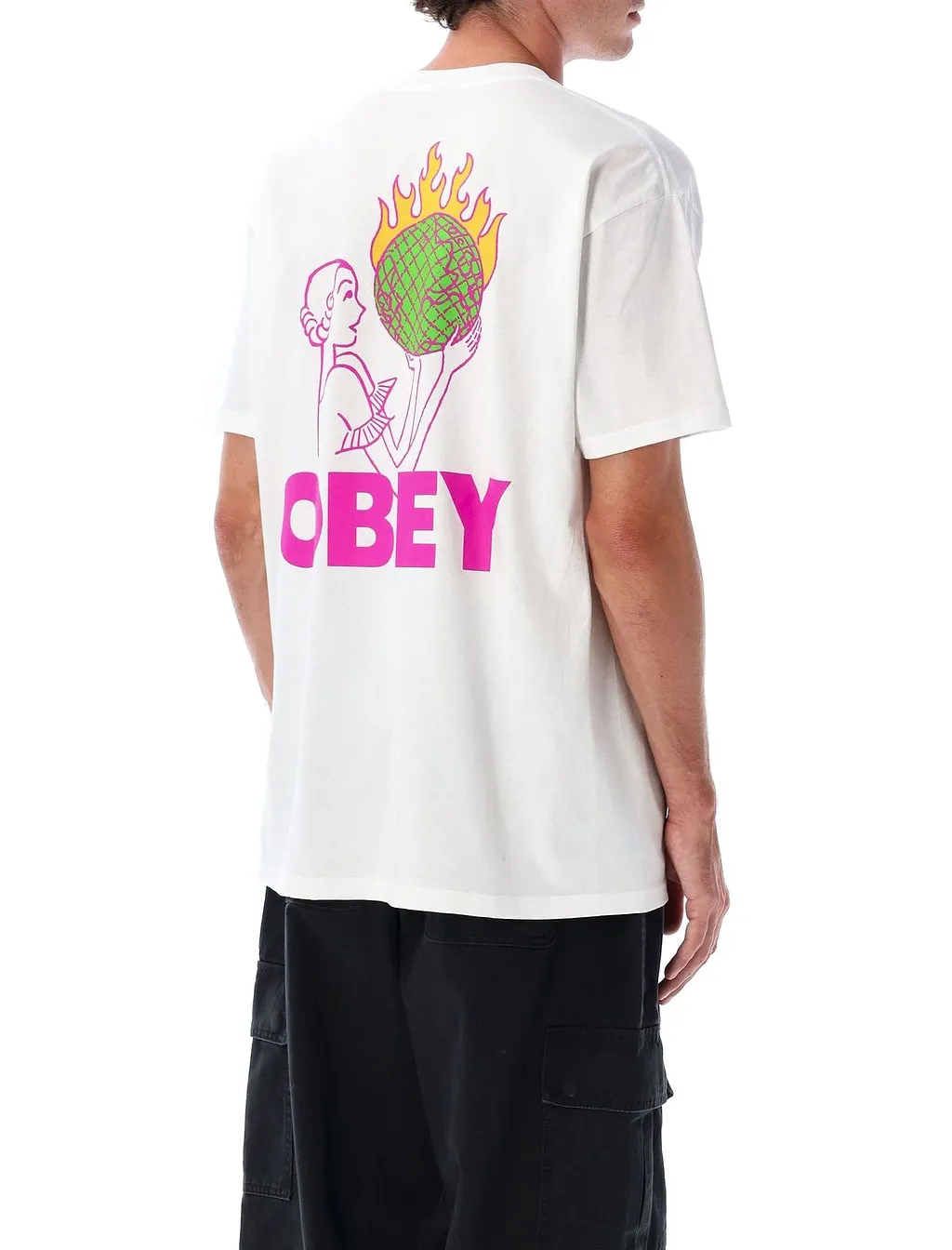 Obey World In Flames Graphic T-Shirt