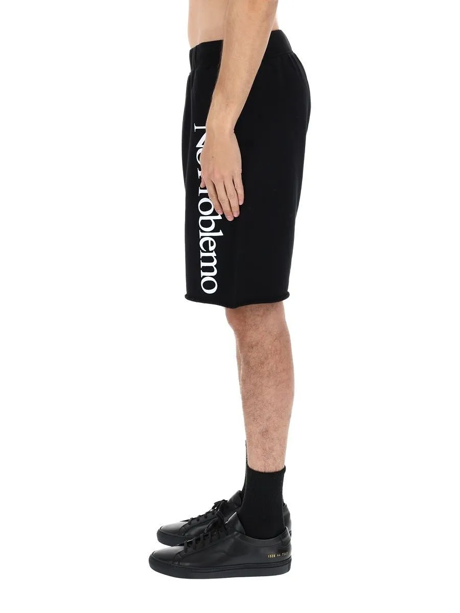 No Problemo Logo Print Shorts