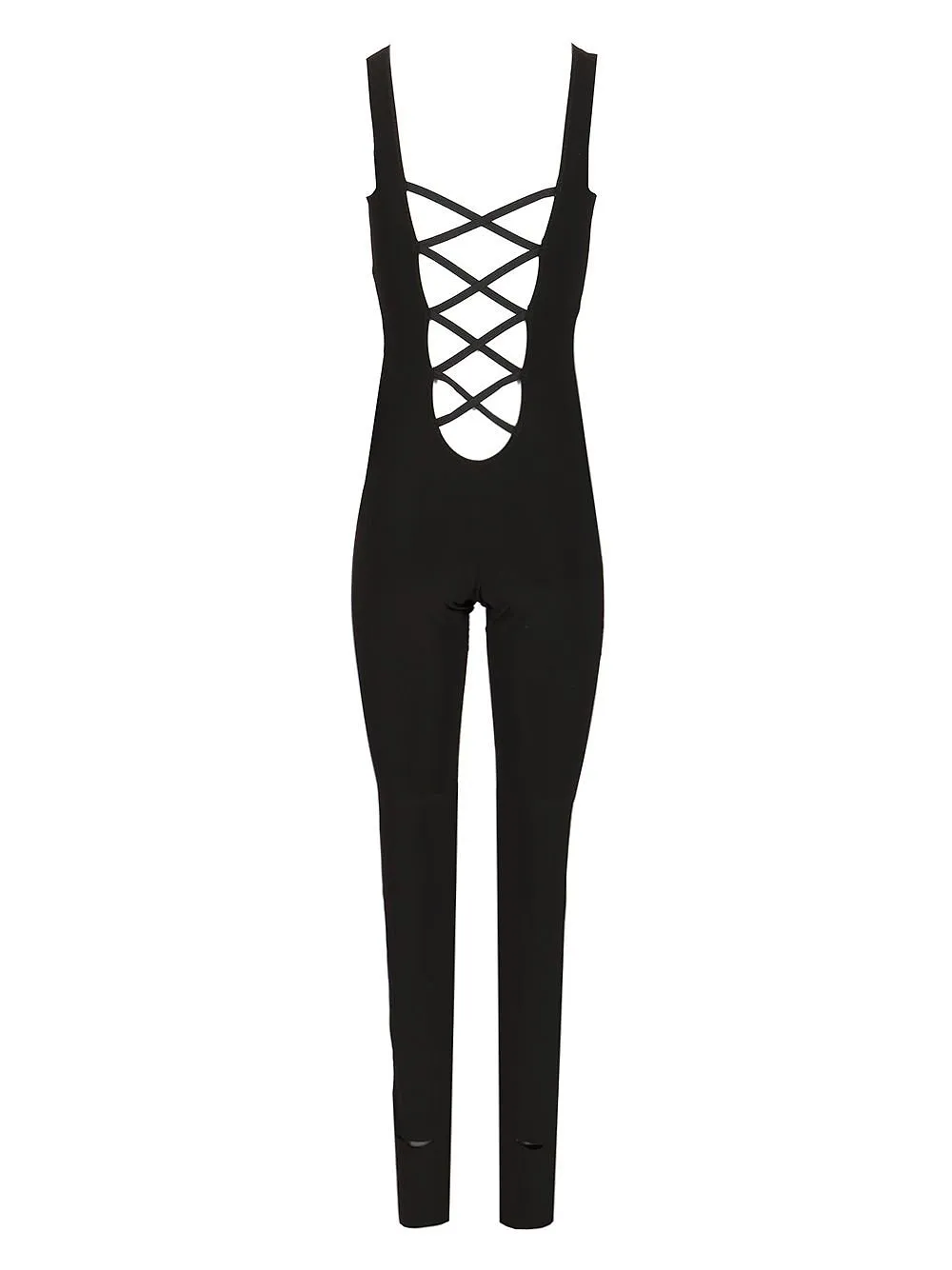 Norma Kamali Sleeveless Cut-Out Catsuit