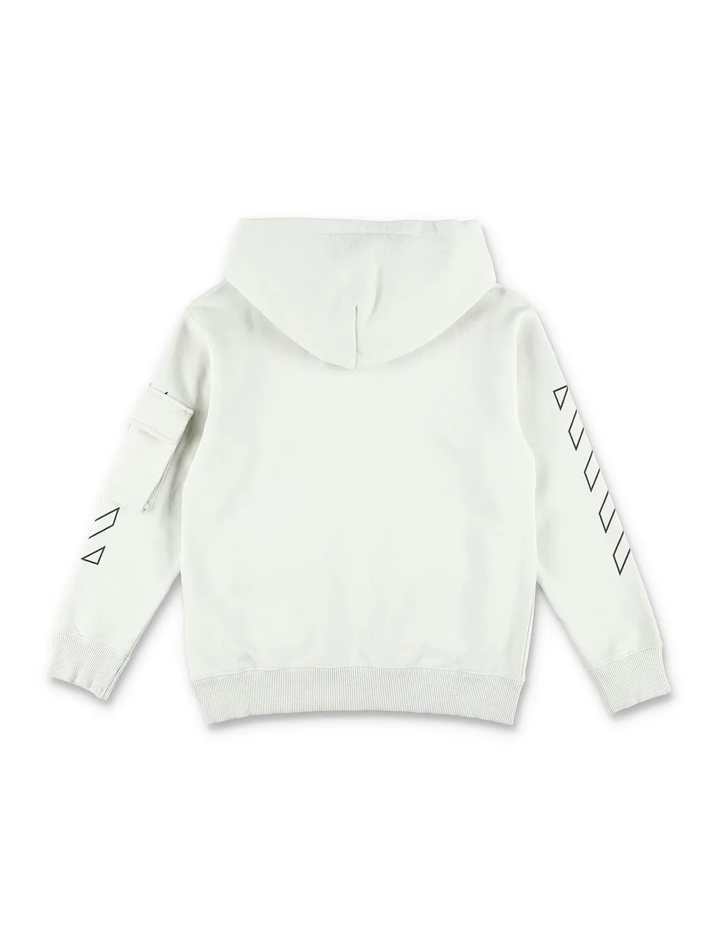 Off-White Kids Bookish Logo Printed Zip-Up Hoodie