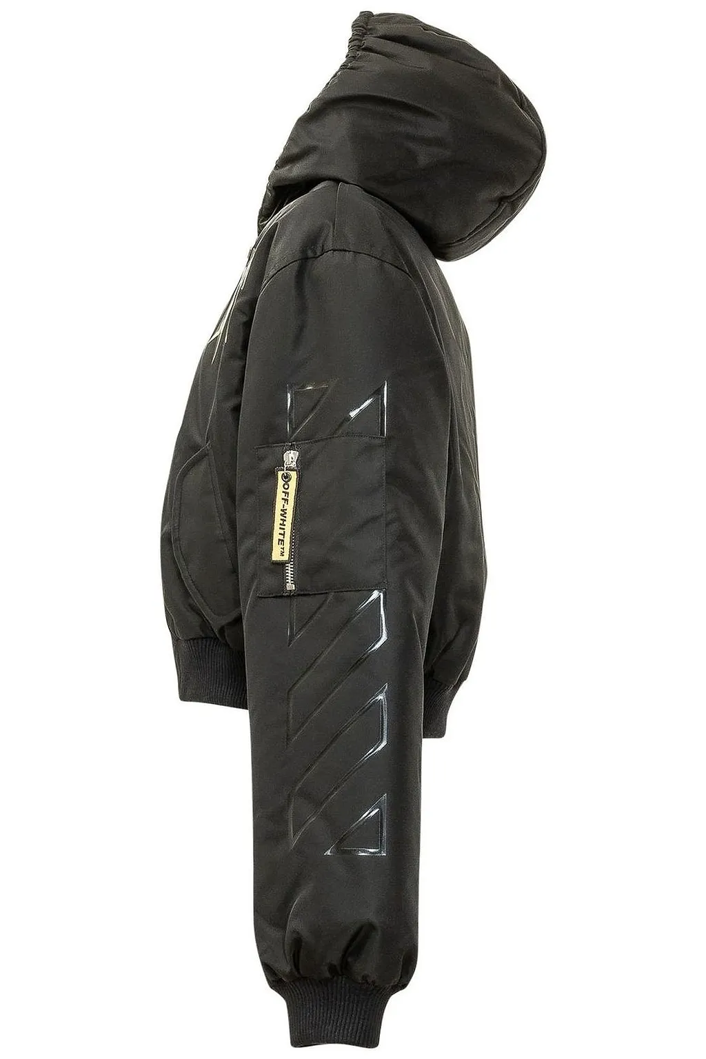 Off-White Kids Cropped Hooded Bomber Jacket