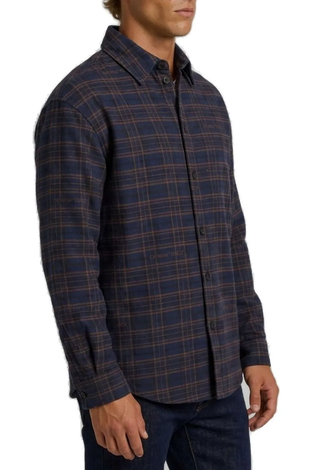 Checked Button-Up Overshirt