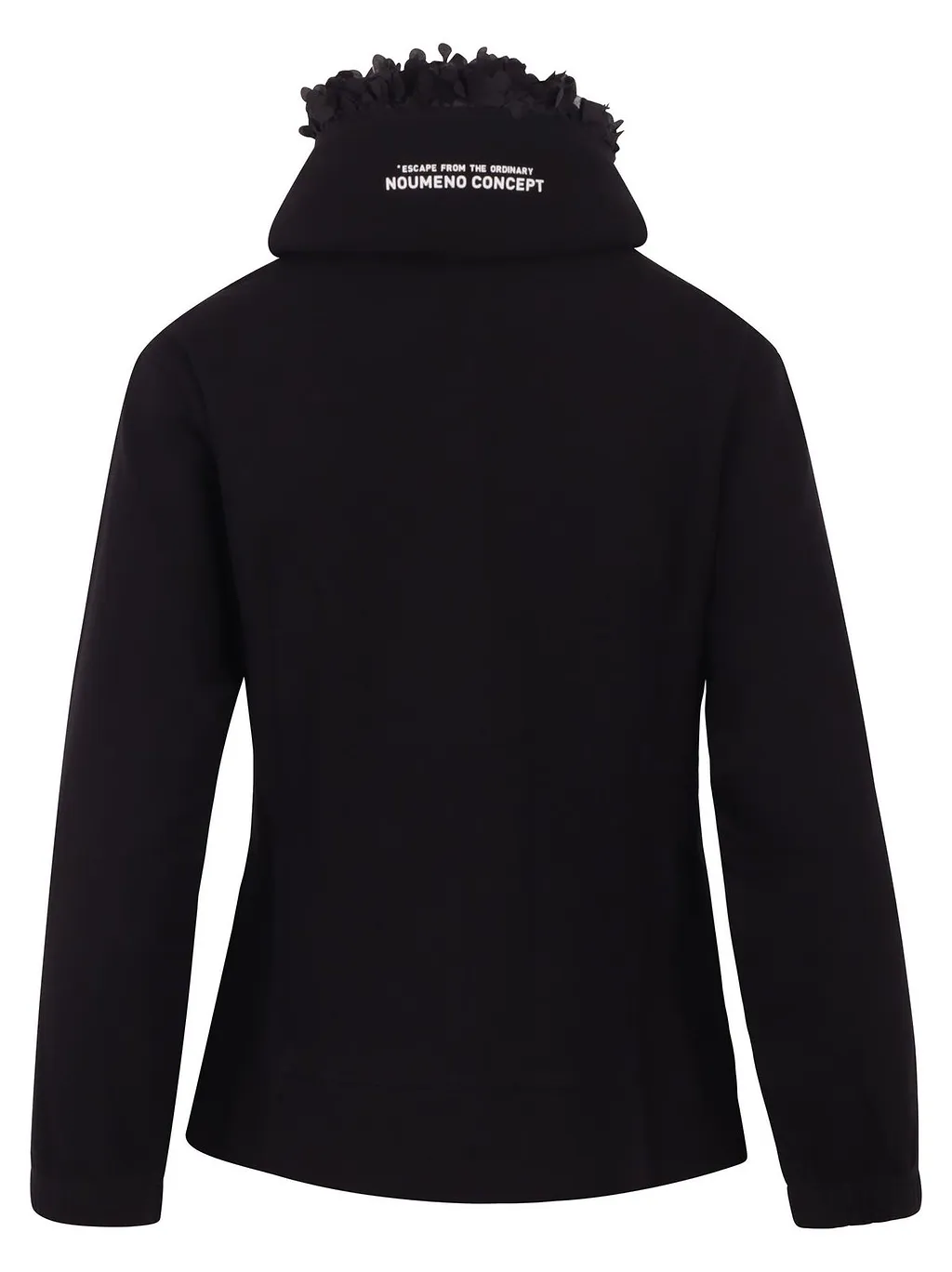 Noumeno Concept Floral-Embellished Zip-Up Hoodie