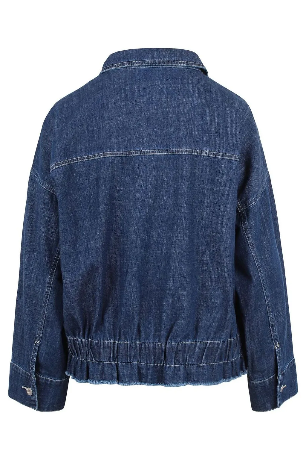 Noumeno Concept Buttoned Spread Collar Denim Jacket