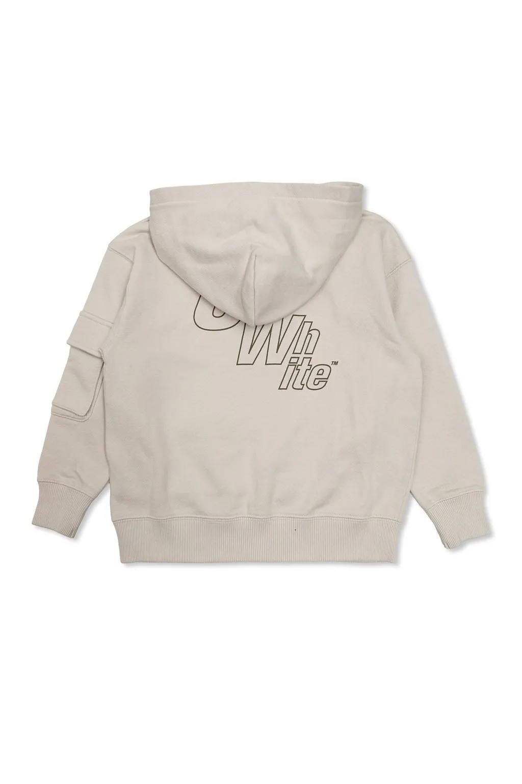 Off-White Kids Graphic-Logo Zip-Up Hoodie