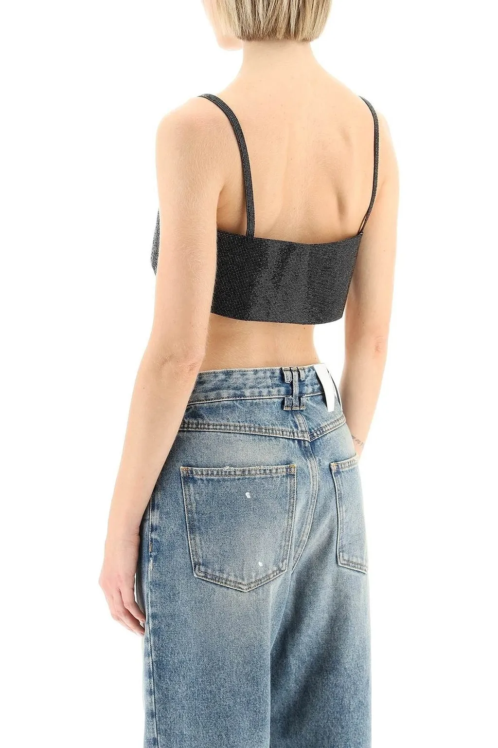 Nué Embellished Cropped Bandeau Top