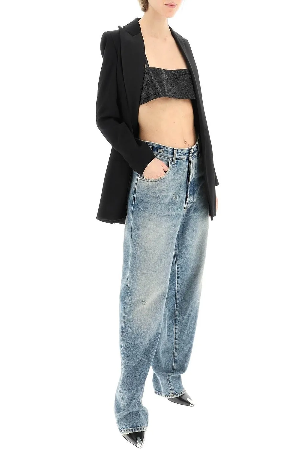 Nué Embellished Cropped Bandeau Top