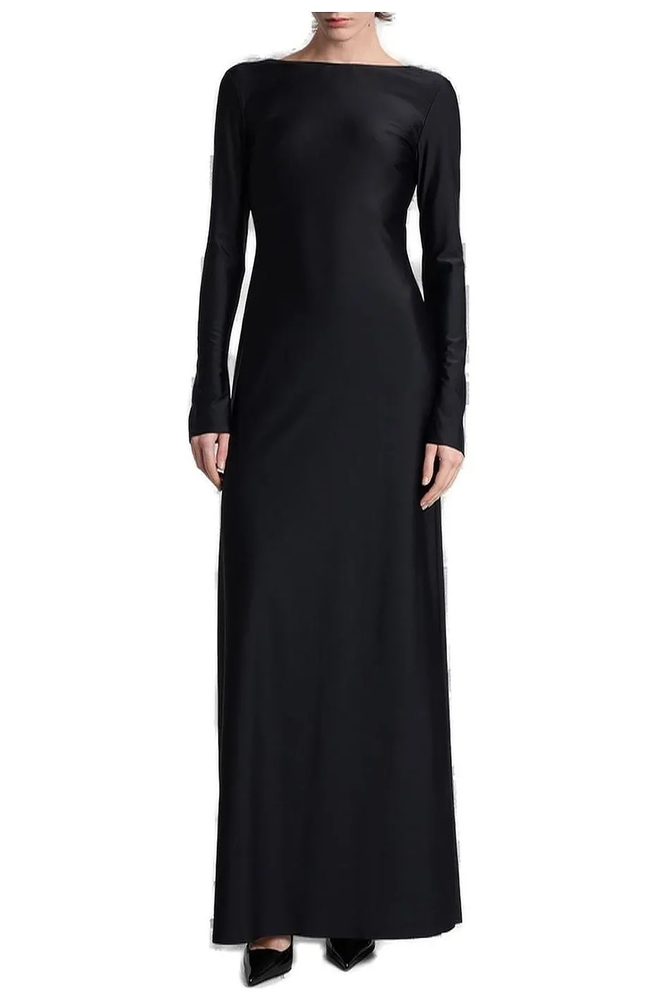 Nué Long-Sleeved Open-Back Maxi Dress