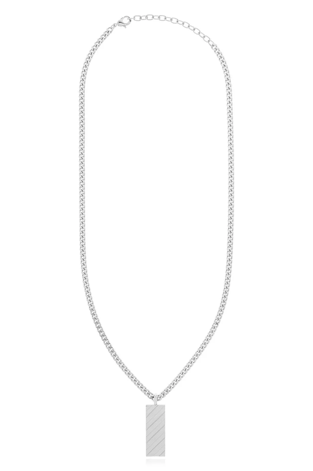Off-White Diagonal Pendant Necklace