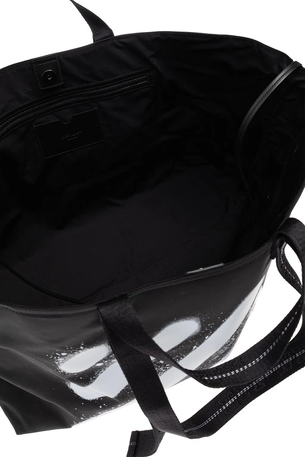 Diagonal Spray Top Handle Bag