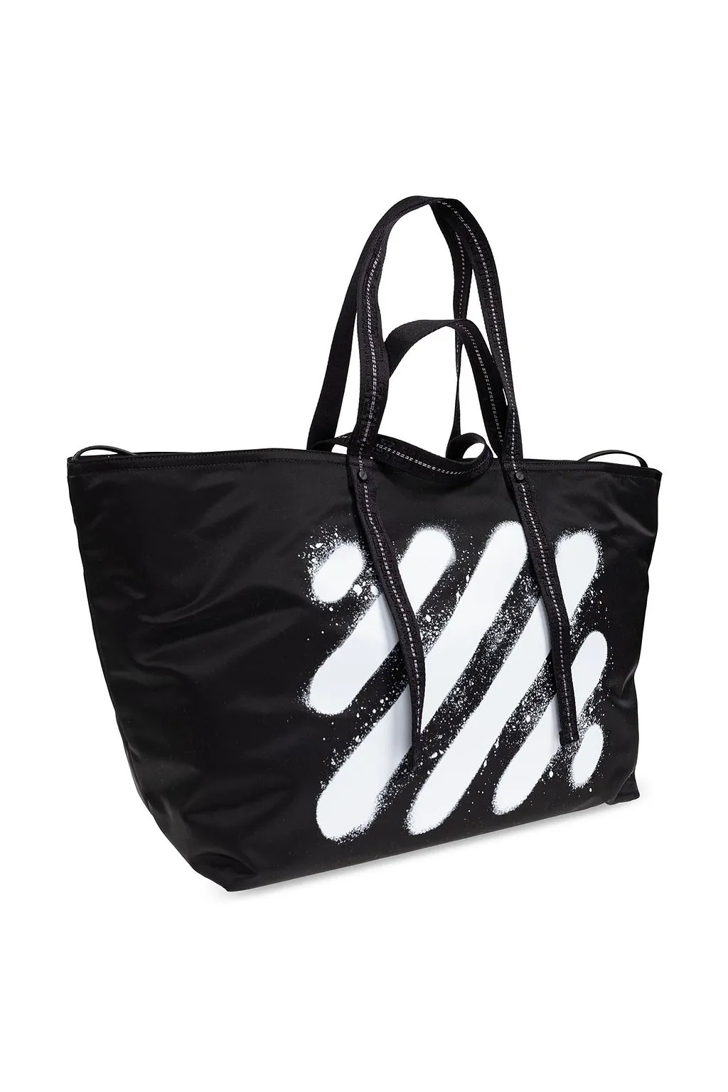 Diagonal Spray Top Handle Bag