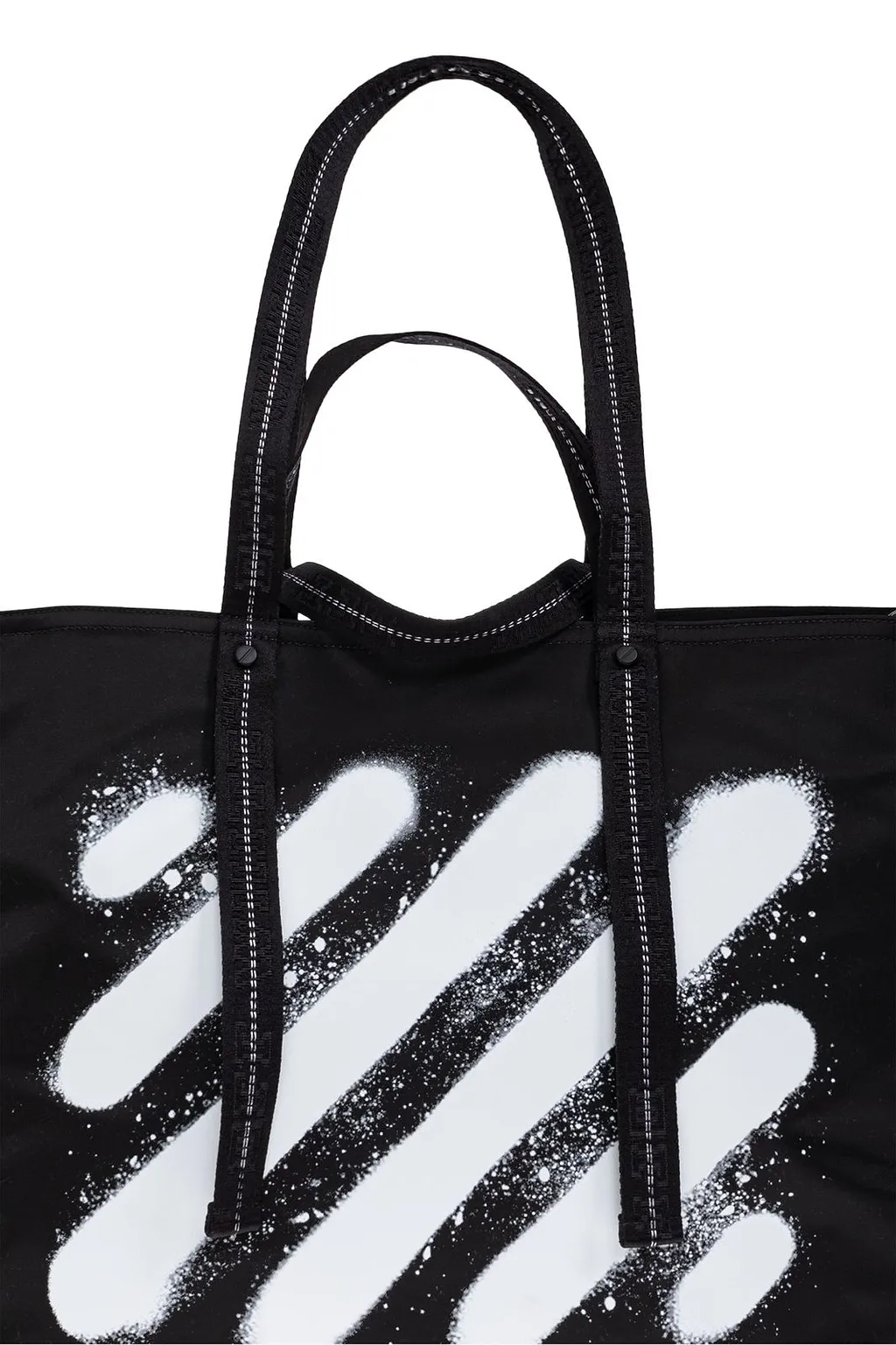 Diagonal Spray Top Handle Bag