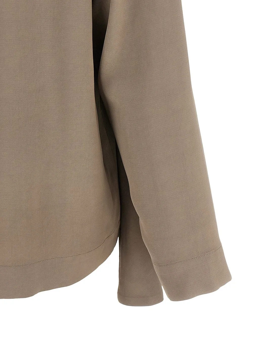 Nude Draped Scarf Panel Top