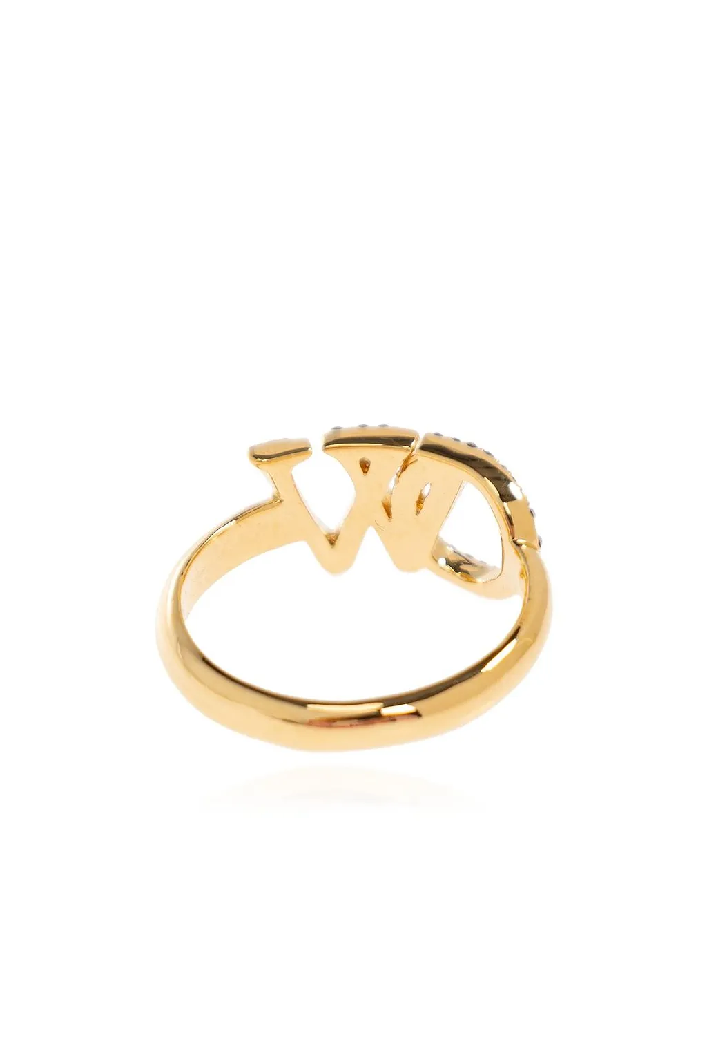 Off-White Crystal Logo Ring