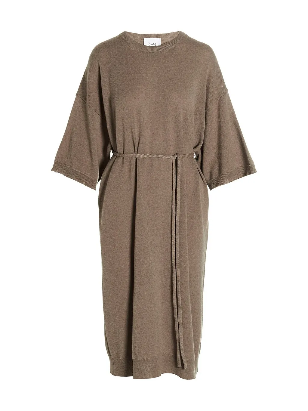 Nude Knit Maxi Dress