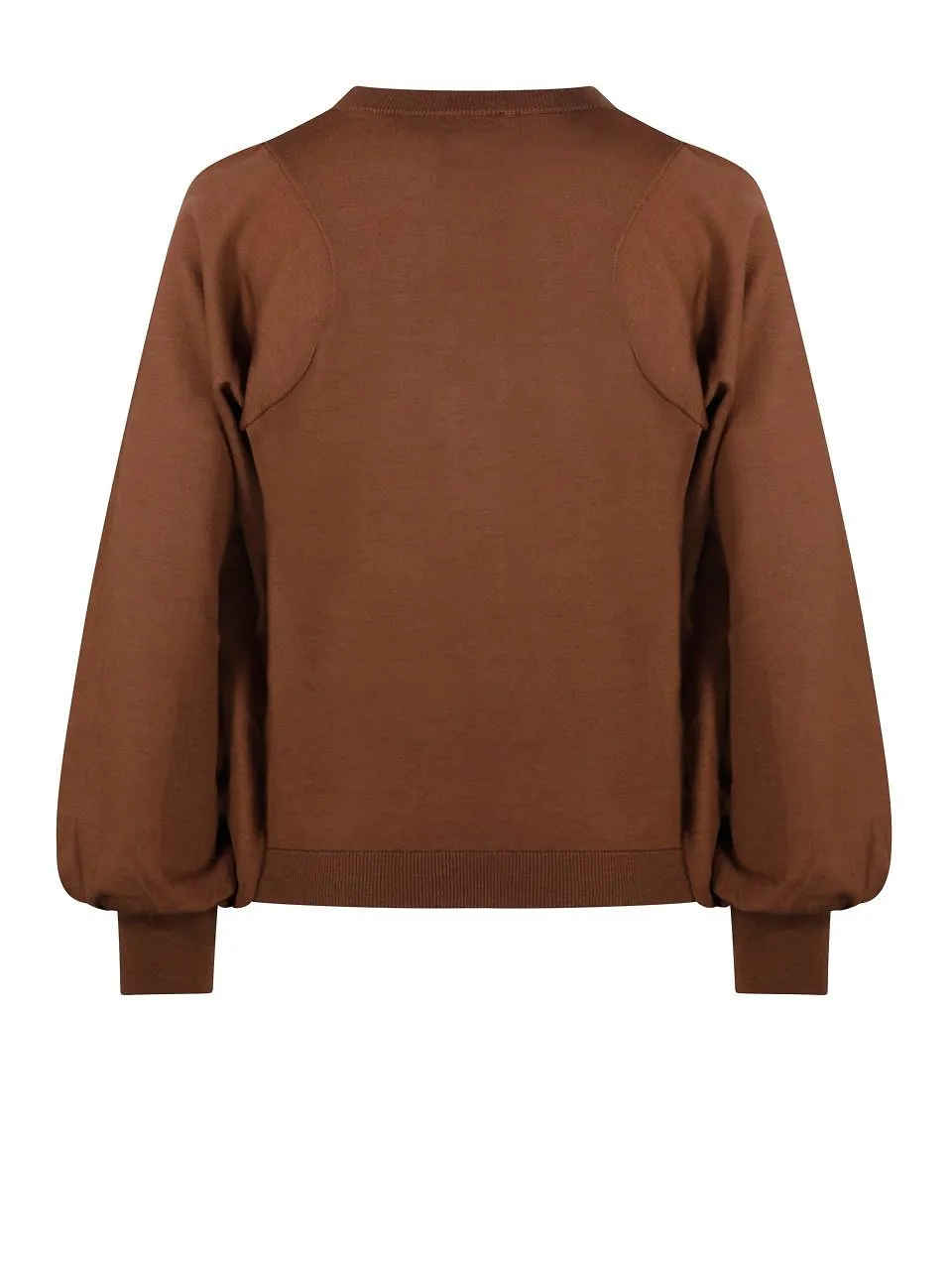 Nude Puff-Sleeve Sweater