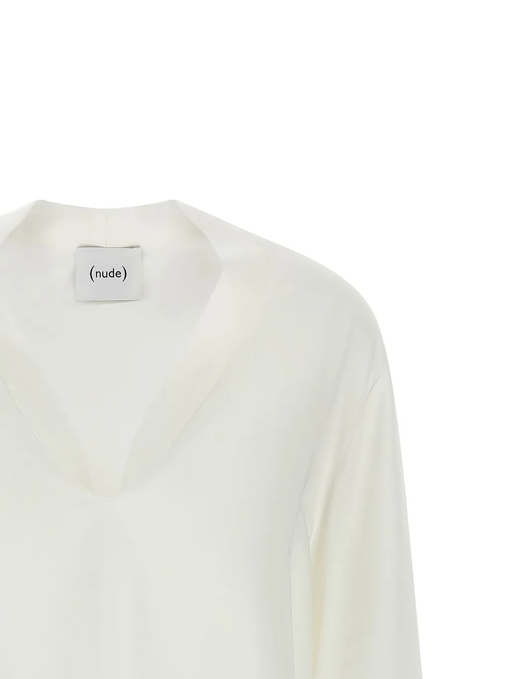 Nude Relaxed V-Neck Top